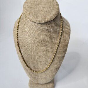 Women's Gold Toned Rolled Chain Necklace